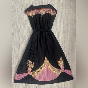Vintage 1950s Black Dress from Thailand M